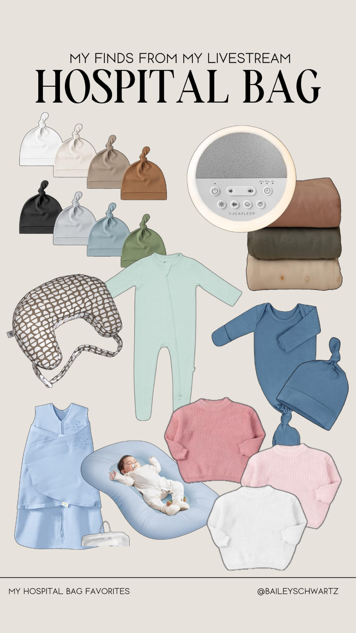 what I packed for my hospital bag (for the baby)

#LTKBaby #LTKFindsUnder100