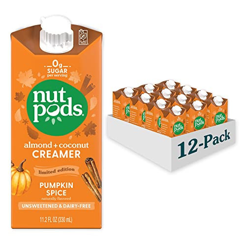 nutpods Pumpkin Spice Creamer - Unsweetened Dairy-Free Creamer, Made from Almonds and Coconuts, Whole30, Gluten Free, Non-GMO, Vegan, Kosher (12-Pack) | Amazon (US)