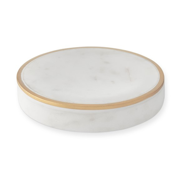 Marble and Brass Soap Dish | Williams-Sonoma