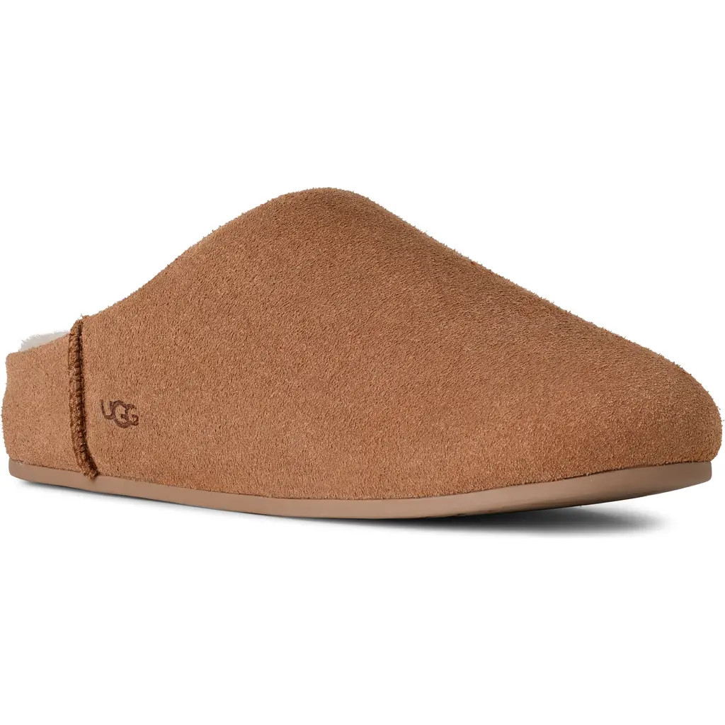 UGG(r) Elea Waterproof Suede Slipper in Chestnut at Nordstrom, Size 10 | Nordstrom