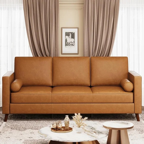 Better Homes & Gardens Allen 77" Powered Reclining Sofa, Cocoa Faux Leather | Walmart (US)