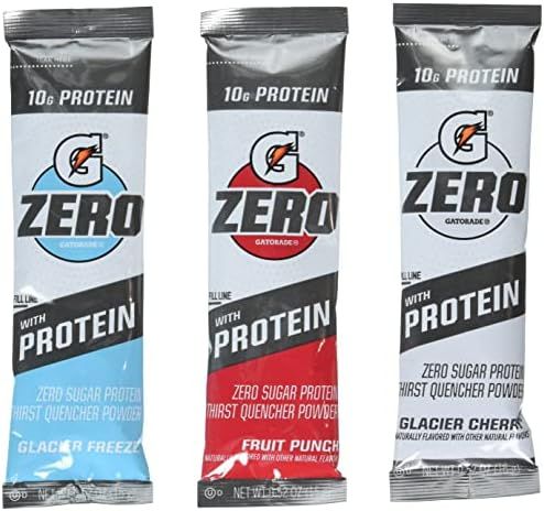Gatorade Zero with Protein Powder Sticks, 10g Whey Protein Isolate, Zero Sugar, Electrolytes, 3 F... | Amazon (US)