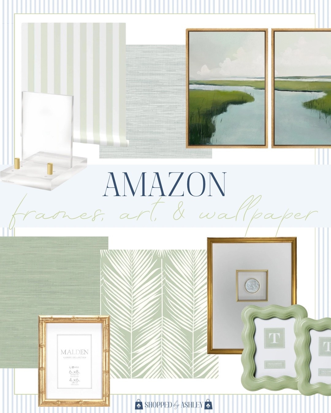 Favorite frames, art, and wallpaper from Amazon! 

Coastal home, Amazon home, Amazon art, Amazon wallpaper, coastal Grandmillennial
