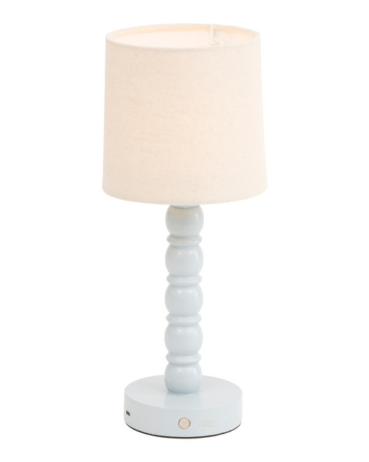 13in Gloss Knobby Wood Lamp | TJ Maxx