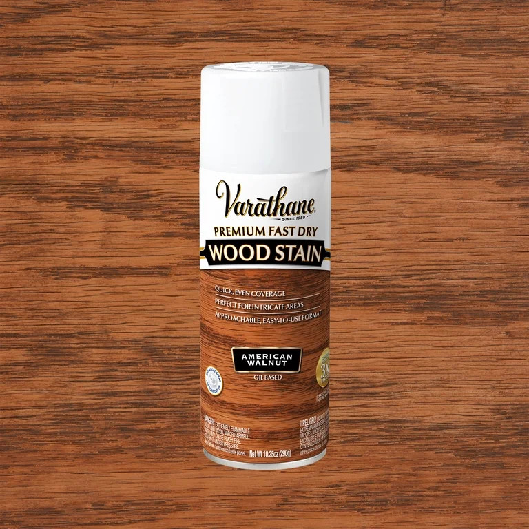 American Walnut, Varathane Premium Fast Dry Wood Stain Spray-386449, 10.25 oz | Walmart (US)