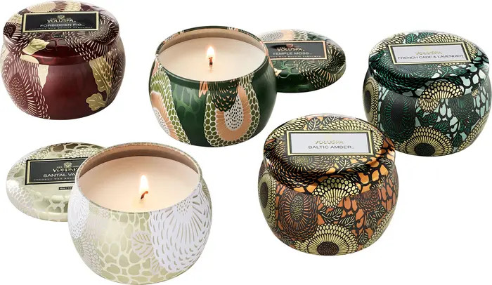 Voluspa Japonica Set of 5 Mini Tin Candles | Nordstrom | Nordstrom
