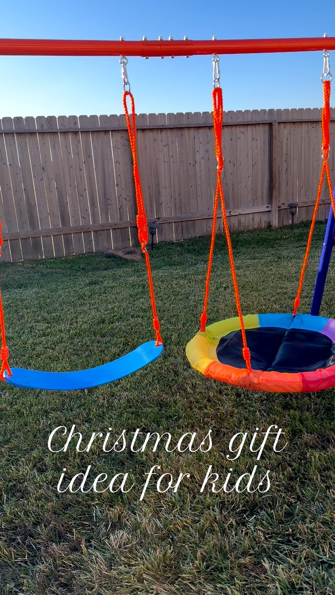 Christmas gift idea swing set for kids Backyard fun unlocked 🎉 This swing set has been the biggest win for keeping the kids active, entertained, and outside. Such a great gift idea for toddlers + bigger kids too #SwingSet #KidsOutdoorPlay #BackyardFun #KidsGiftIdeas #ToddlerGifts #OutdoorToys

#LTKGiftGuide #LTKKids