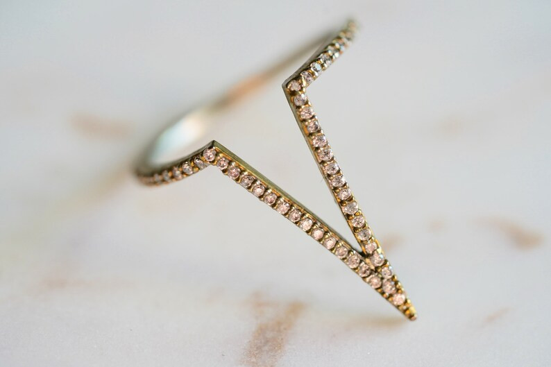 V Shaped Ring stunning minimal ring/ statement ring/ chevron | Etsy | Etsy (US)