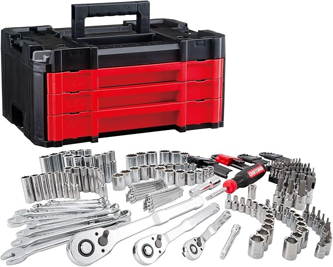 Craftsman VERSASTACK Mechanics Tool Set, 1/4 in, 3/8 in, and 1/2 in Drive, 230 Piece (CMMT45306) | Amazon (US)