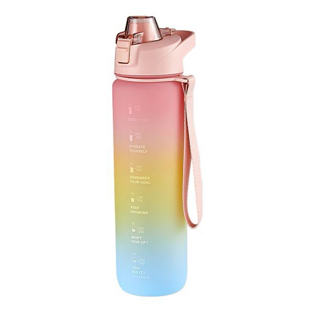 1000ml Fashion Healthy Material Water Bottle Color Change Design Large Capacity Sports Plastic Dr... | Walmart (US)
