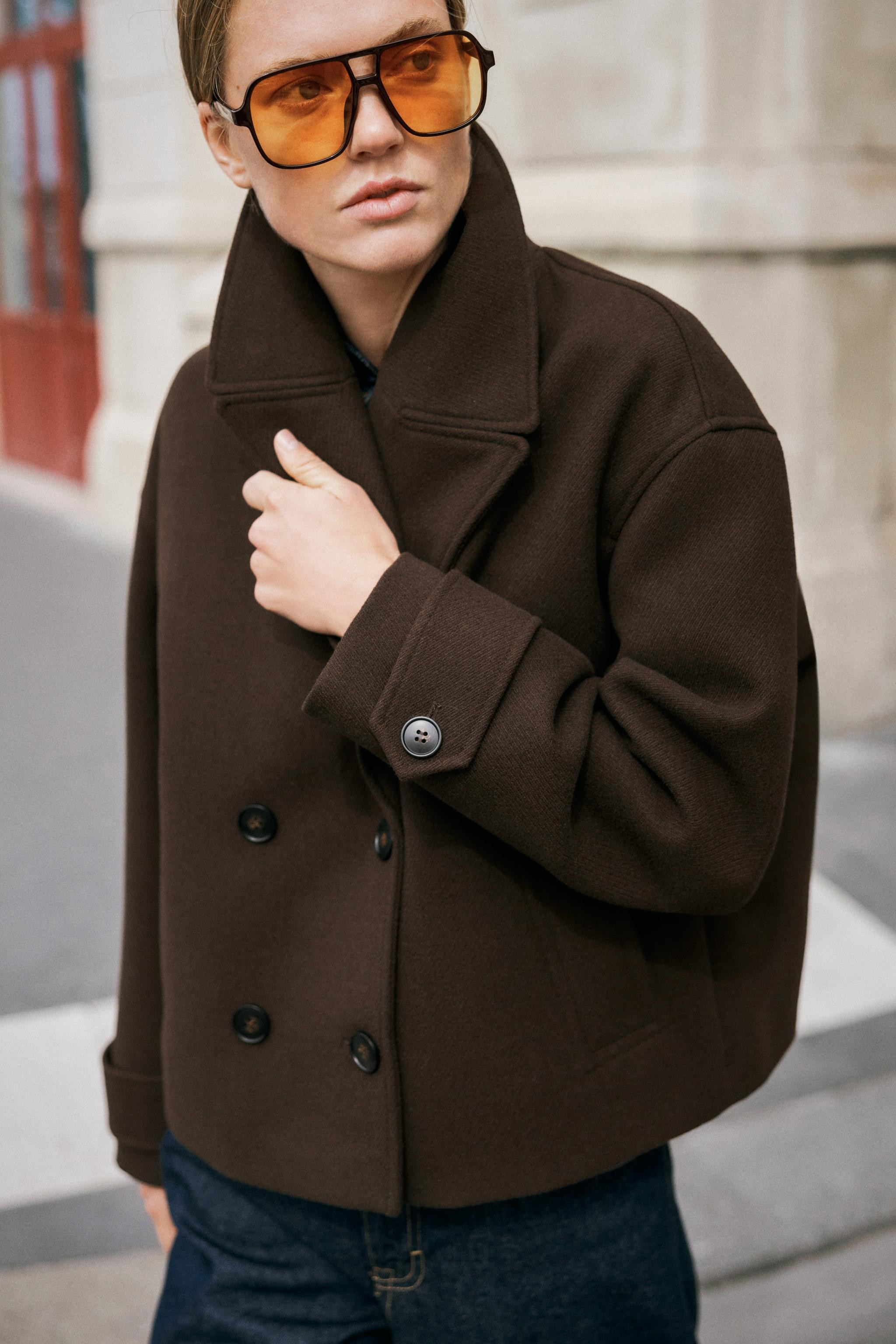 DOUBLE-BREASTED SHORT COAT | Zara US