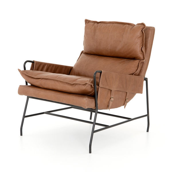Taryn Chaps Saddle Leather Sling Chair | Scout & Nimble
