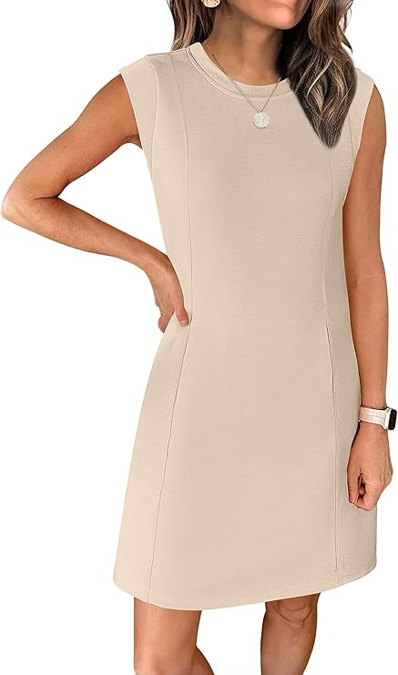 ANRABESS Summer Dresses for Women 2026 Casual A Line Sleeveless Wrinkle-Free Cute Beach Travel Va... | Amazon (US)