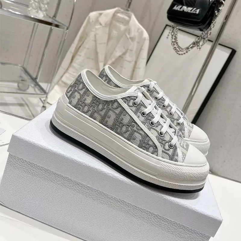 Dupe Di-or Casual Fashion Shoes for Women Thick Sole Size EUR35-40 Arabesquitic Style With Box | DHGate