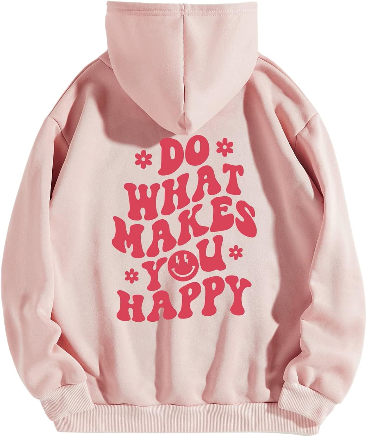 Floerns Women's Letter Graphic Print Long Sleeve Drawstring Hoodie Sweatshirt | Amazon (US)