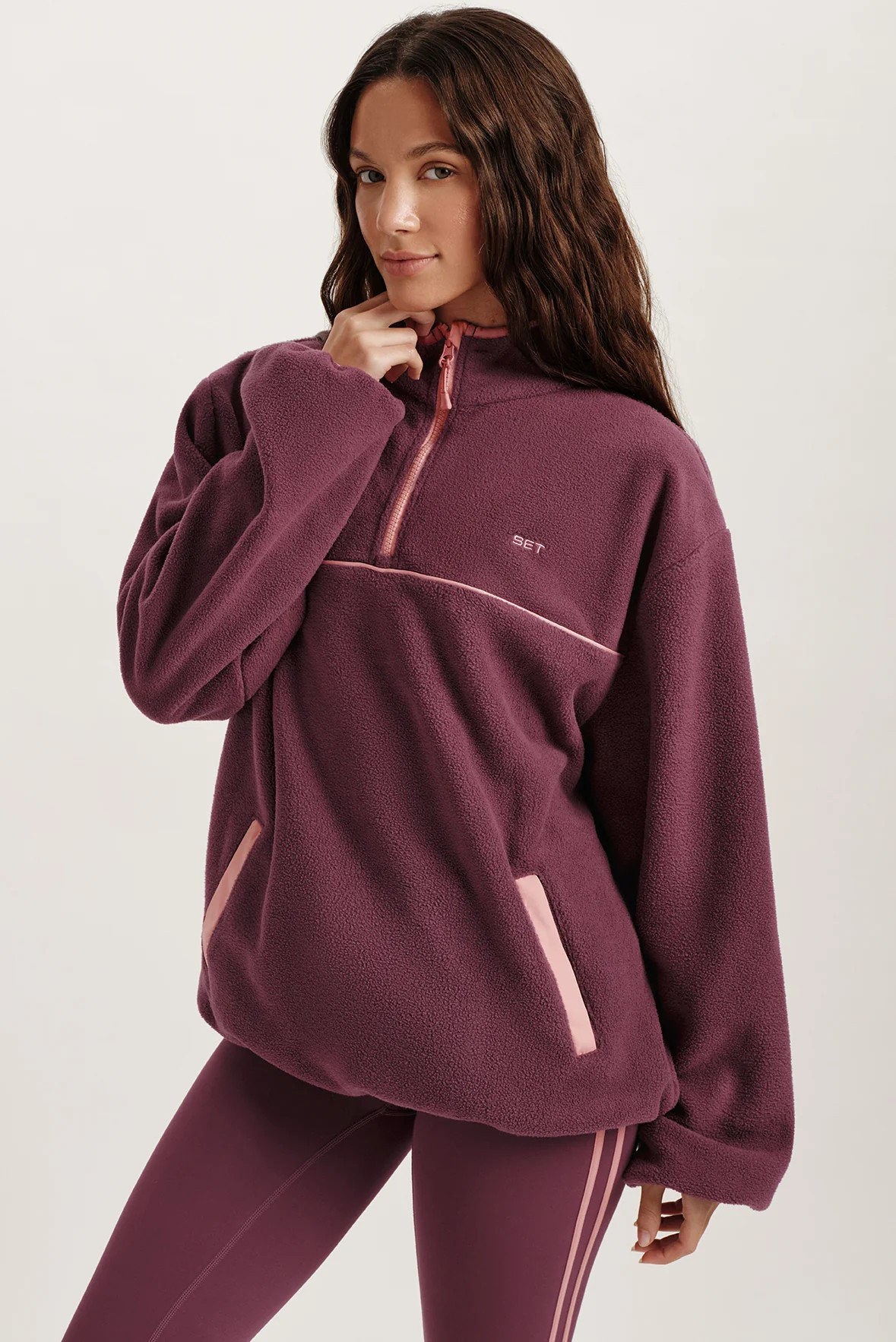MICROFLEECE HALF ZIP - ROSEBUD | SET Active