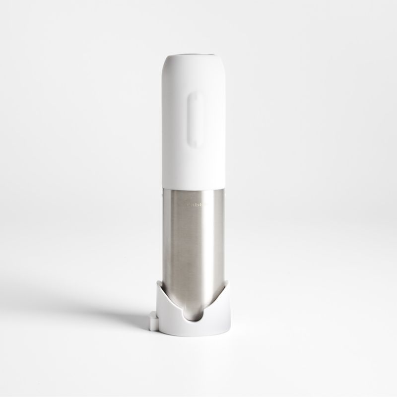 Rabbit White Compact Electric Wine Opener | Crate and Barrel | Crate & Barrel