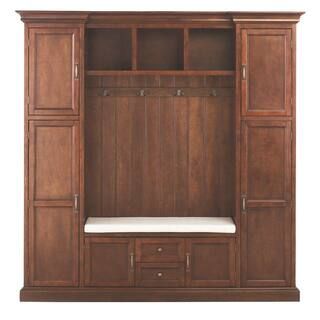 Home Decorators Collection Royce Walnut Brown 79.25 in. Hall Tree SK18208A-SB - The Home Depot | The Home Depot