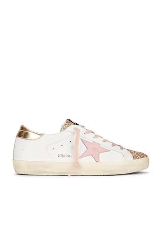 Golden Goose x REVOLVE Super Star Sneaker in White, Ancient Pink, & Gold from Revolve.com | Revolve Clothing (Global)