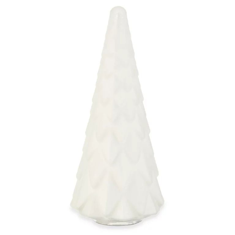 Holiday Time Christmas Beaded White Glass Tree Tabletop Decoration, 12-Inch | Walmart (US)