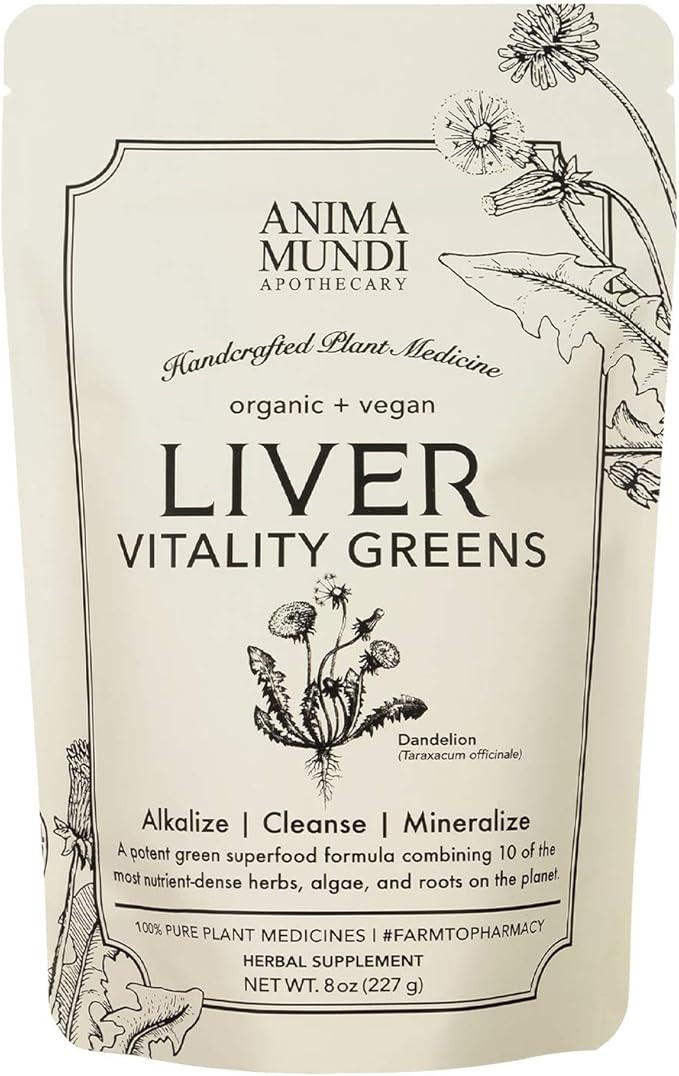 Anima Mundi Liver Vitality Daily Detox Powder - Green Superfood Supplement for Detox Cleanse & Li... | Amazon (US)