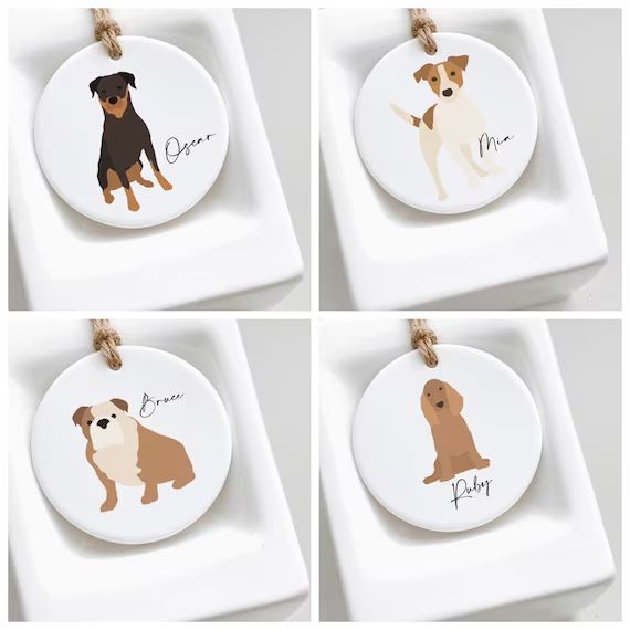 Personalised Dog Pet Ceramic Hanging Ornament  Gift for Dog - Etsy | Etsy (US)