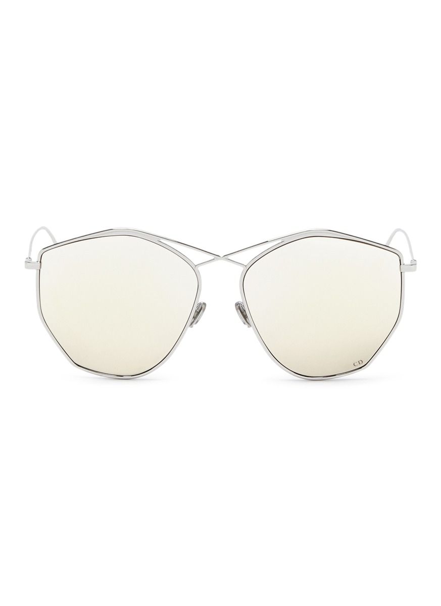 'Dior Stellaire 4' metal geometric mirror sunglasses | Lane Crawford (US)
