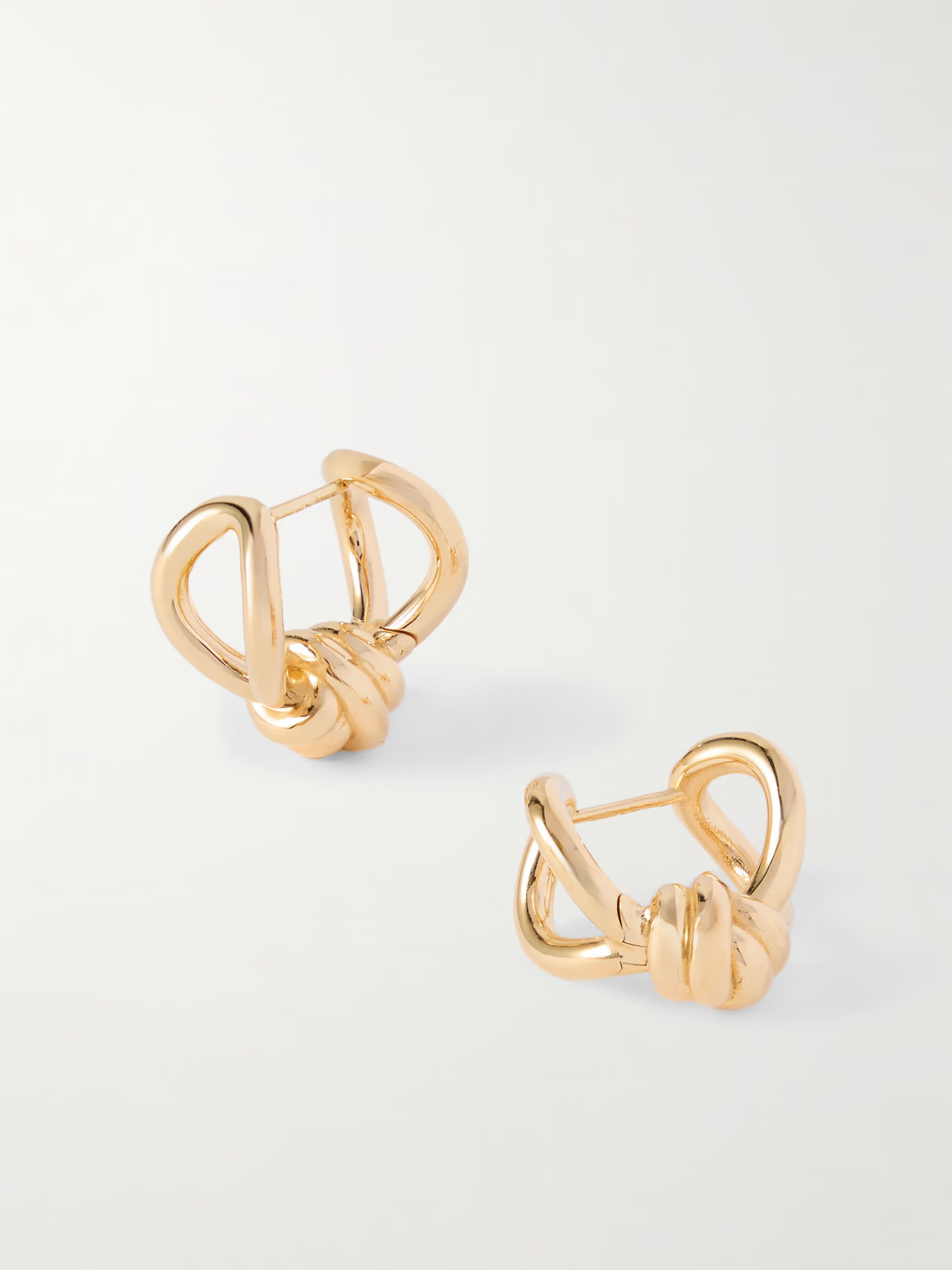 Bottega Veneta - Knot Gold-plated Silver Earrings - One size | NET-A-PORTER (US)
