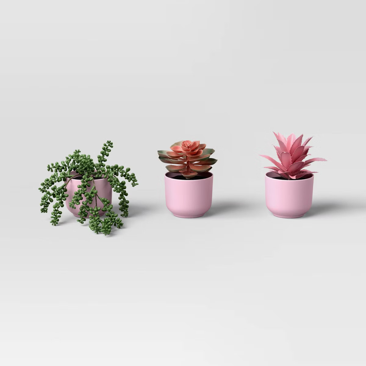 3pk 9.06" Succulent Artificial Plants Pink - Room Essentials™ | Target
