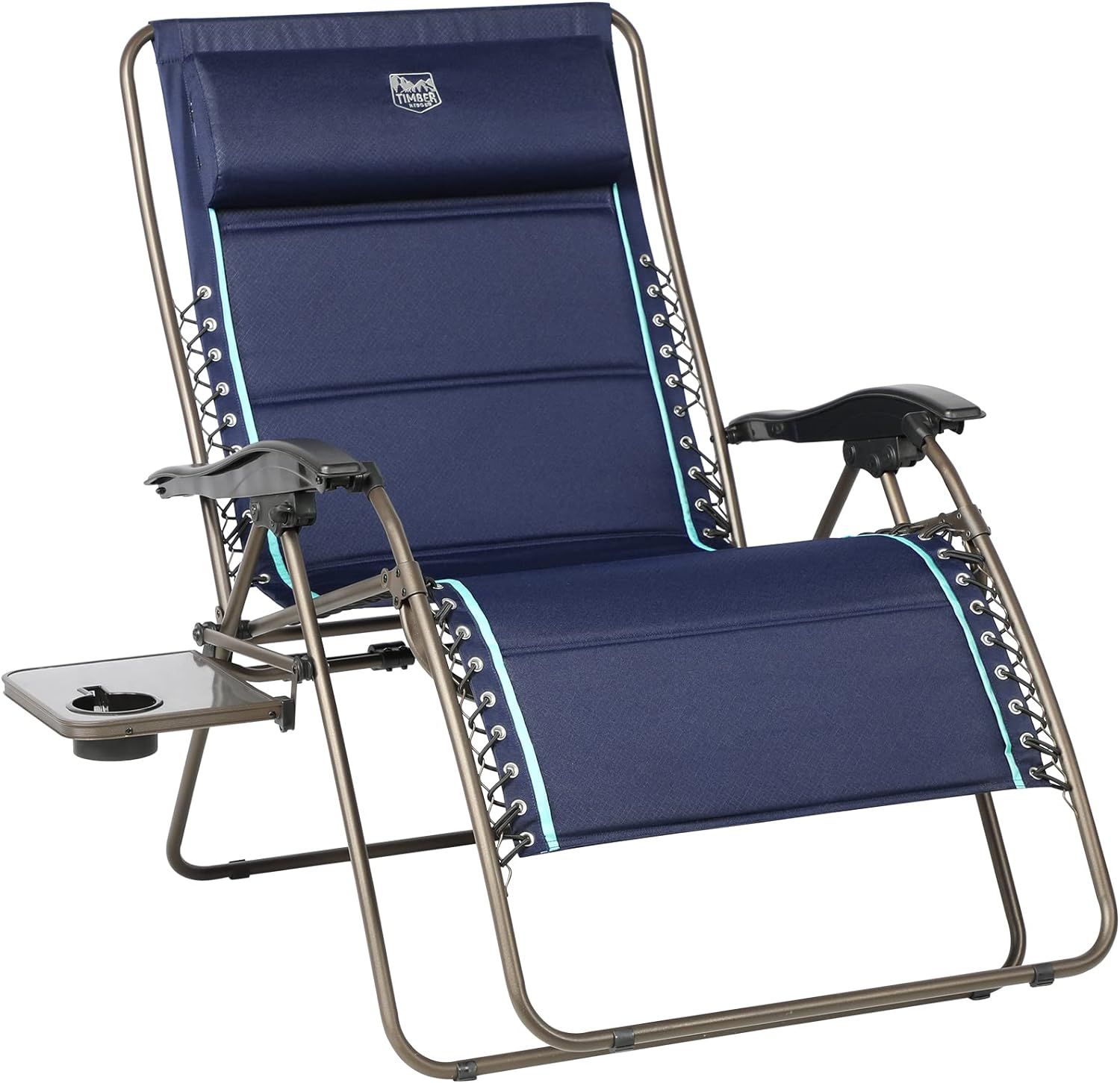 TIMBER RIDGE XXL Oversized Zero Gravity Chair, Full Padded Patio Lounger with Side Table, 33”Wi... | Amazon (US)