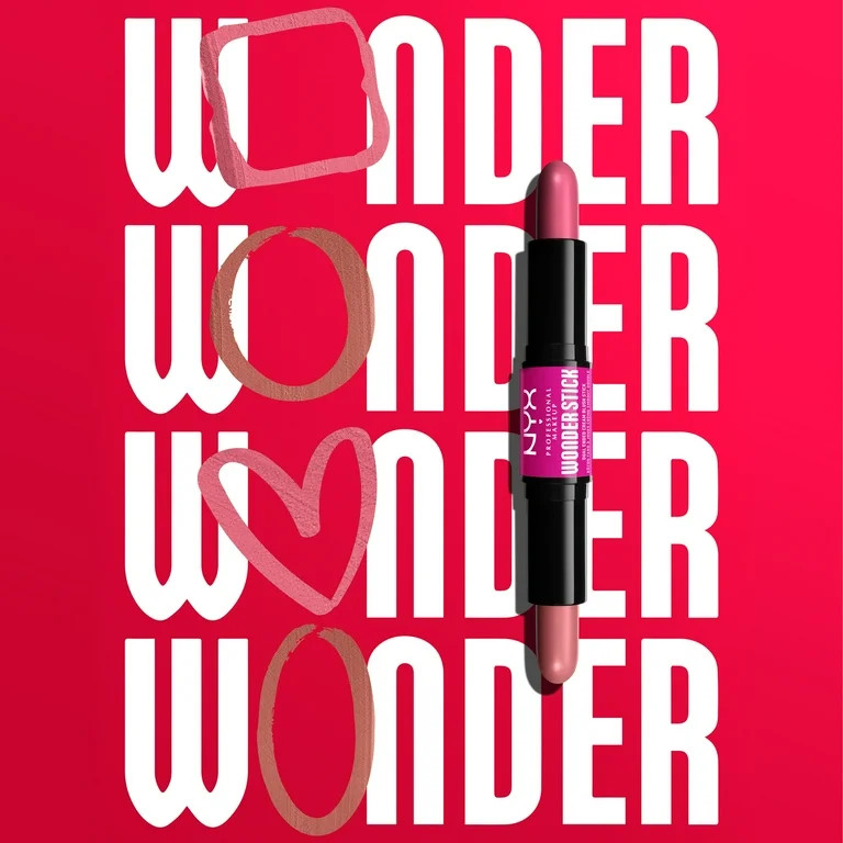 NYX Professional Makeup Wonder Stick Blush, Cream Blush Contour Stick, Light Peach + Baby Pink | Walmart (US)