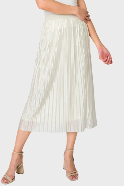 Erin Shine Pleated Midi Skirt | Gibson