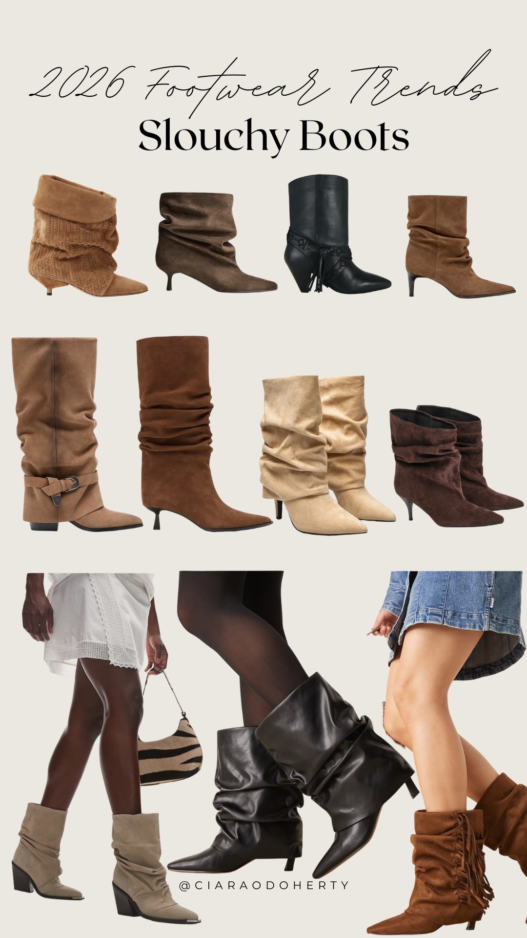 2026 Footwear Trends: Slouchy Boots

ASOS, Isabel marant, Stradivarius, free people, revolve, bronx, boohoo, river island, pretty little thing, slouchy boots

#LTKeurope #LTKspring #LTKireland