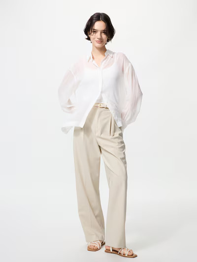 Pantaloni con Piega Ampi (Lunghi) | Uniqlo IT