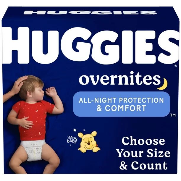 Huggies Overnites Nighttime Baby Diapers, Size 3 (16-28 lbs), 132 Ct | Walmart (US)