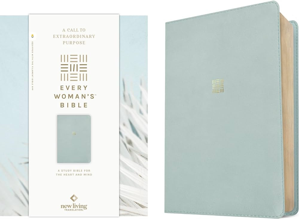 NLT Every Woman’s Bible, Filament Enabled (LeatherLike, Sky Blue, Red Letter) | Amazon (US)