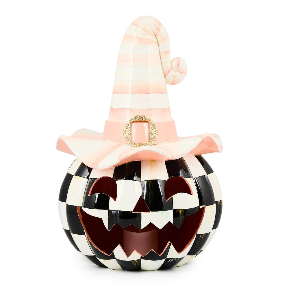 Rosy Happy Jack Illuminated Pumpkin | MacKenzie-Childs