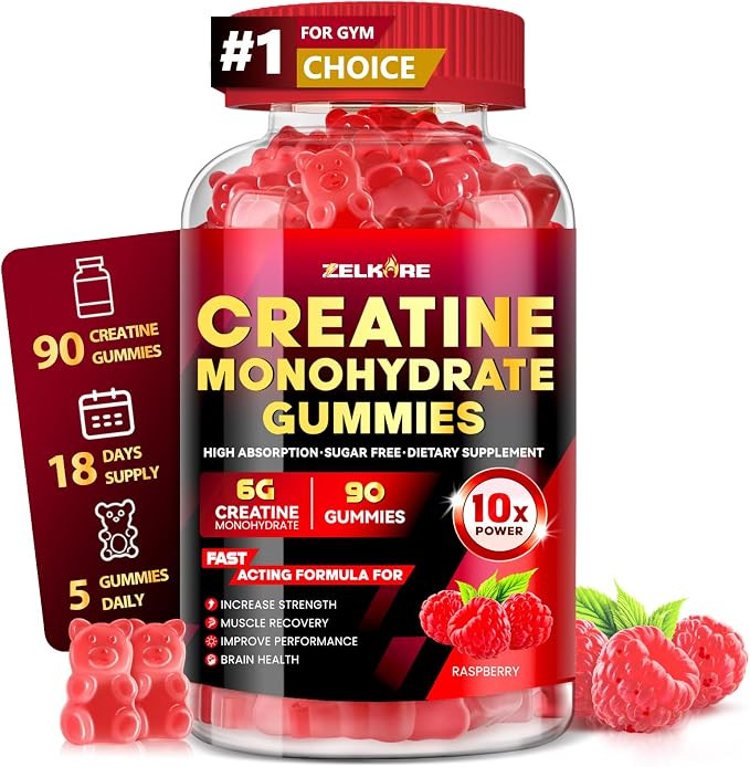 Creatine Monohydrate Gummies 6000mg for Men & Women, Sugar Free Creatine Gummy for Pre & Post Wor... | Amazon (US)