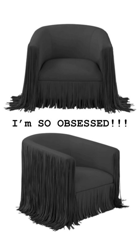 The coolest fringe accent chairs you have ever seen! So obsessed and need them in our home ASAP! #homedecor #interiordesign

#LTKstyletip #LTKhome #LTKFind