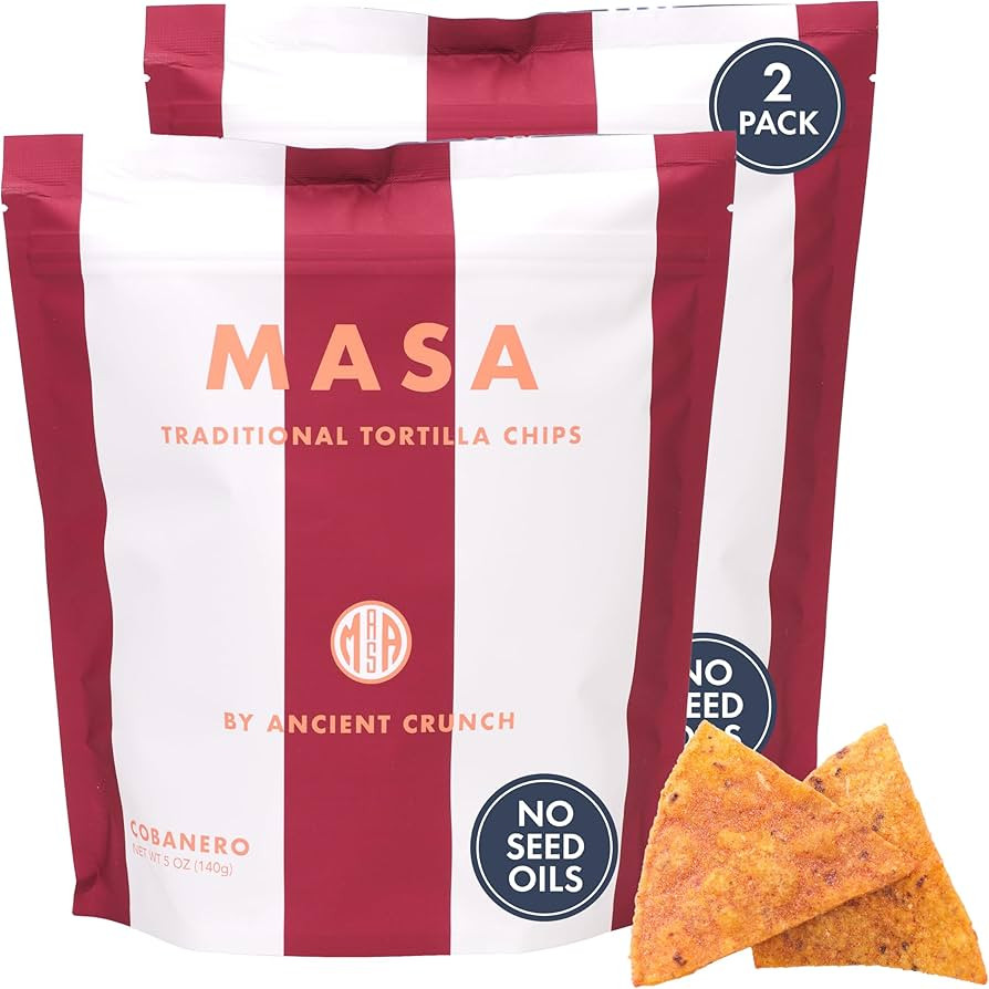 MASA Chips Cobanero Chili Flavored Corn Tortilla Chips Cooked in Beef Tallow – Seed Oil Free Sn... | Amazon (US)