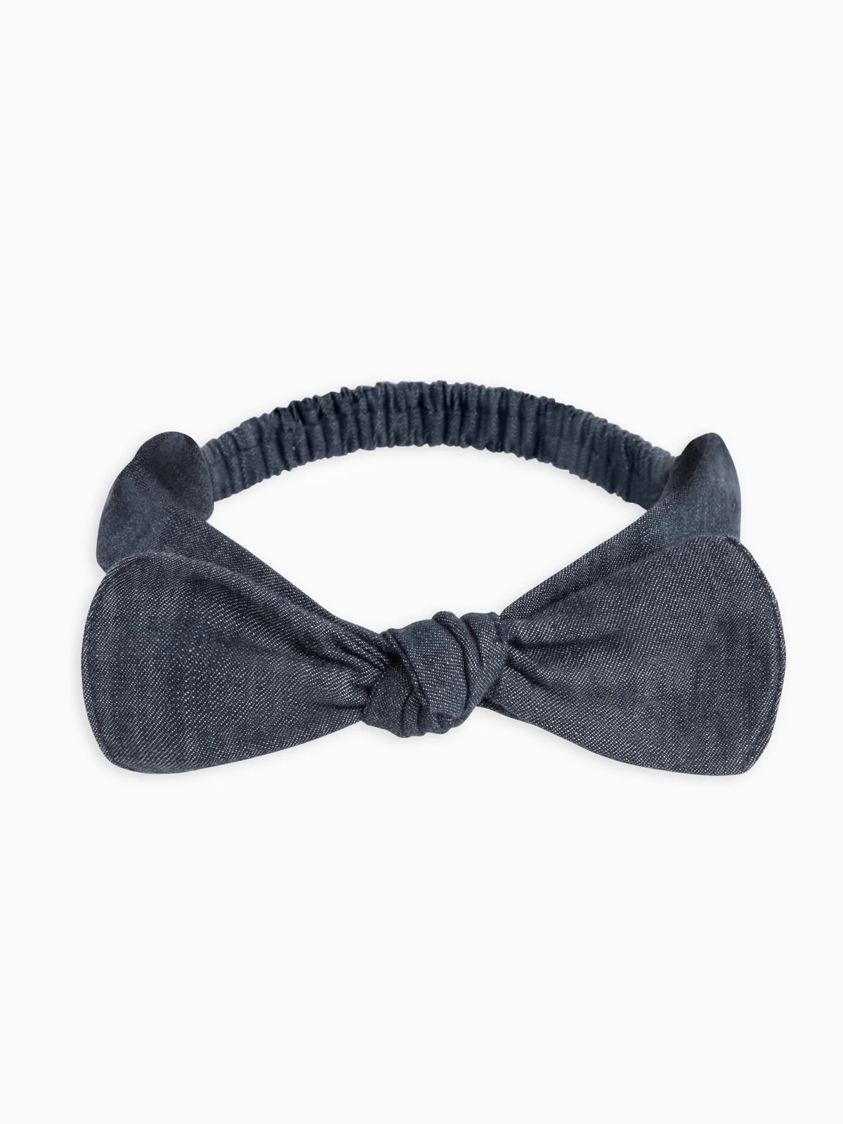 Chambray Bow Headband | Colored Organics