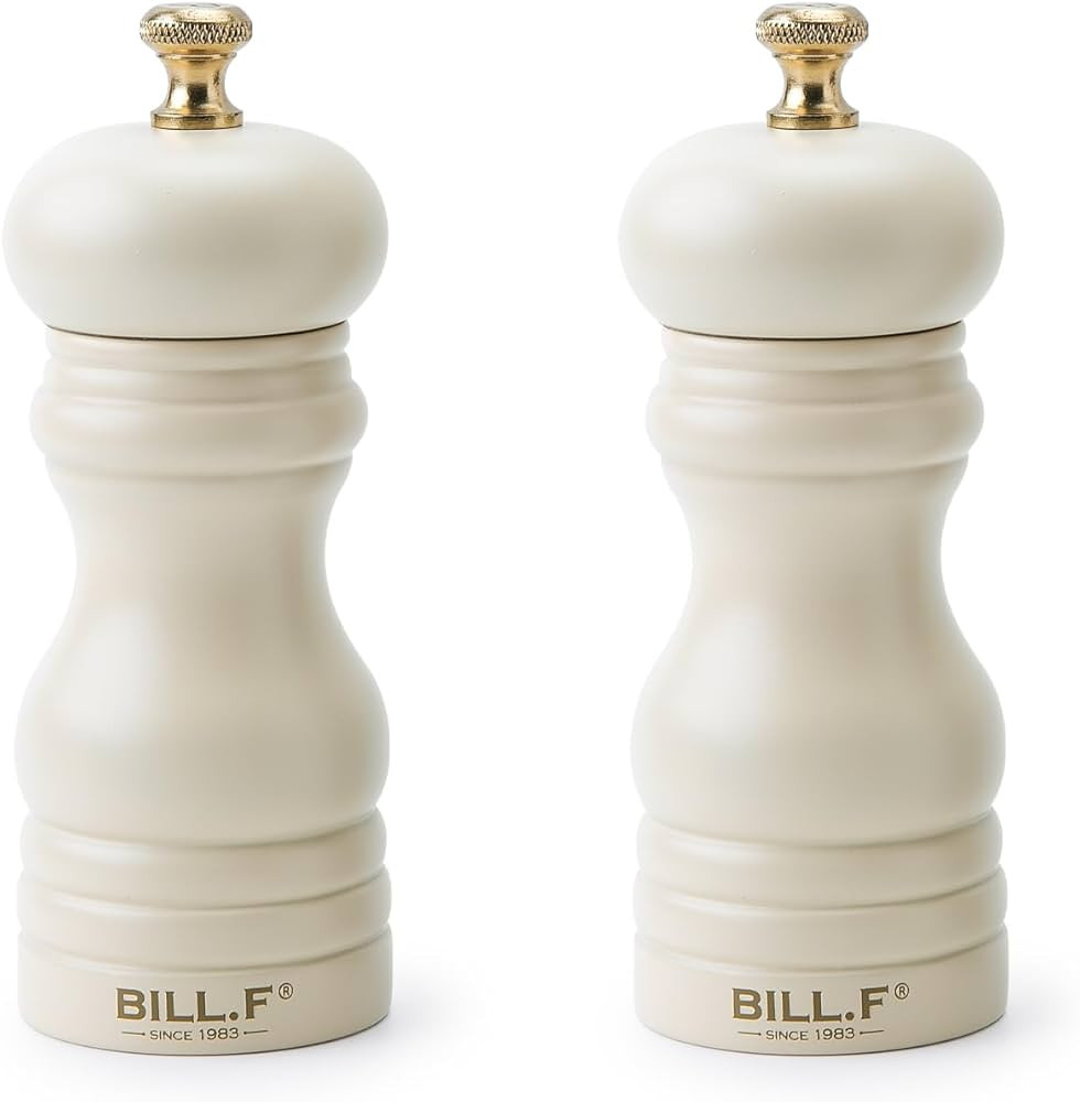 Bill.F Salt and Pepper Grinder Set, Wood Pepper Mill Set of 2 Manual Salt Pepper Shakers Grinder ... | Amazon (UK)