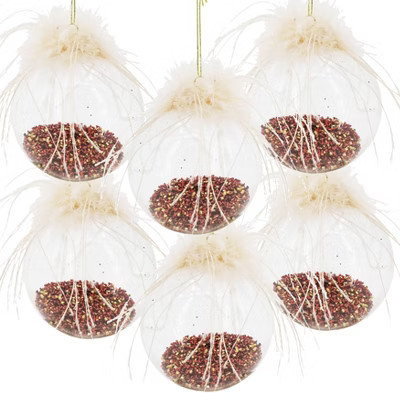 Gulches 6PCS Glass Christmas Ball Ornaments, D3.9" Holiday Party Christmas Tree Decor for Home Xmas Tree Decoration | Target