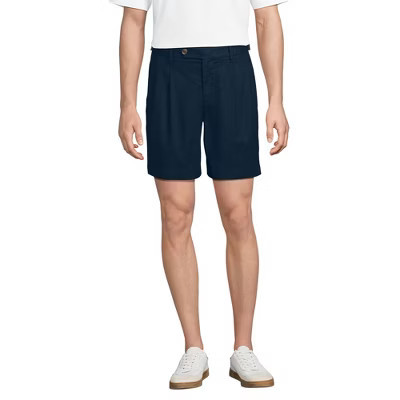 Lands' End Men's 7" Linen Cotton Resort Shorts - 30 - Radiant Navy | Target