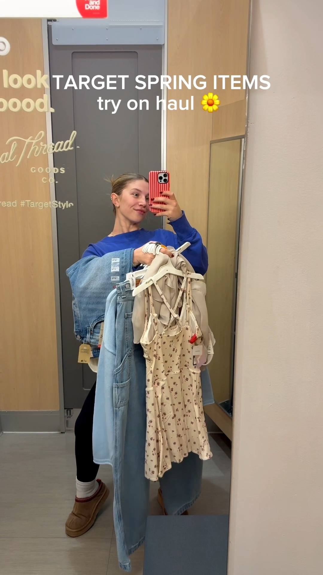 spring outfit try on haul from @Target did not disappoint! they had an amazing selection of clothes, most of these i tried on in a size medium and jeans in a size 27 and they ran true to size. In the sweater i sized up to a large for an oversized look. I’m loving all the colorful patterns!! 

#LTKgrwm #LTKSpringSale #LTKootd