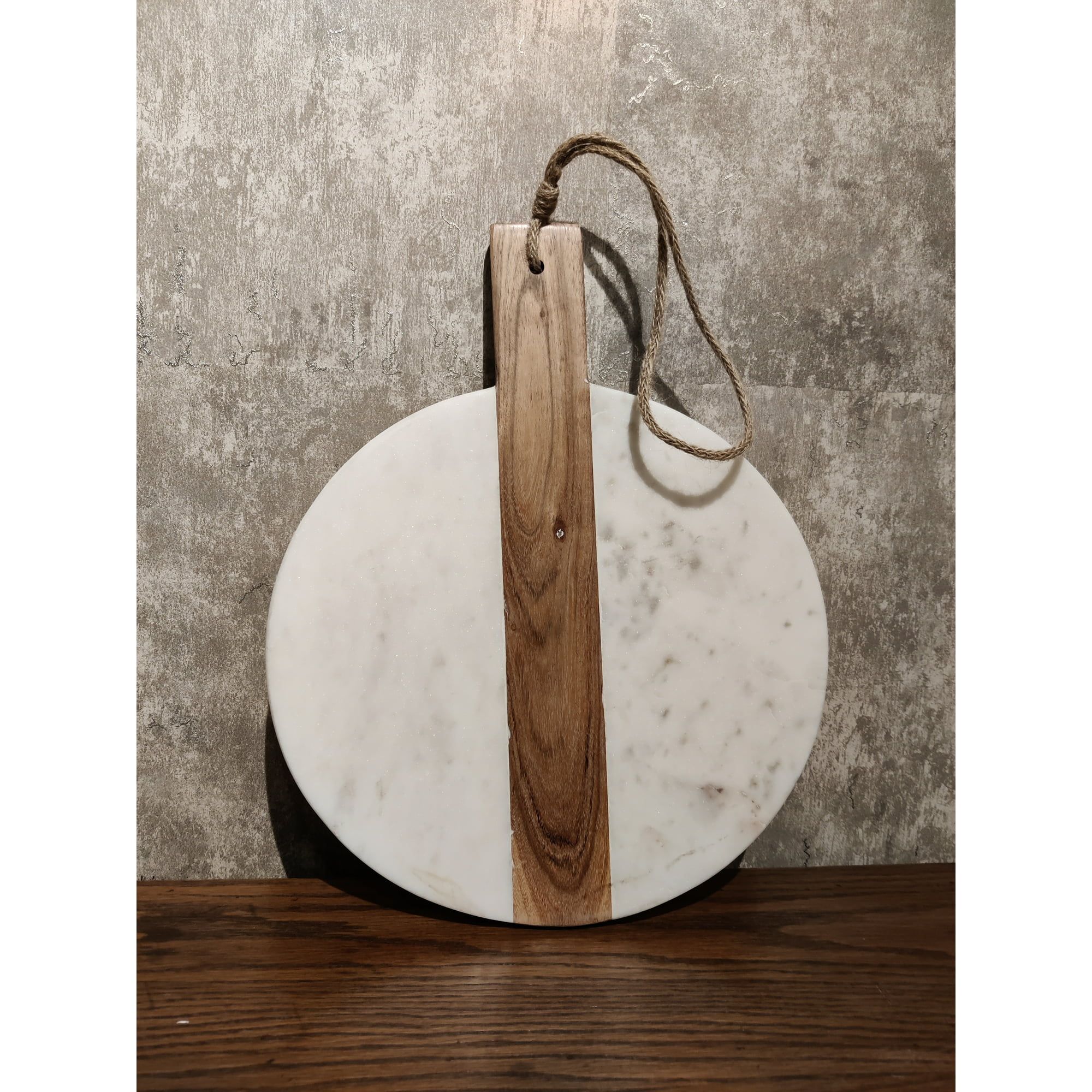 LA BELLA Home | Wood Marble CheeseBoard | Round Shape Cuttingboard | 15" x 6" | Marble Wood Chopp... | Walmart (US)