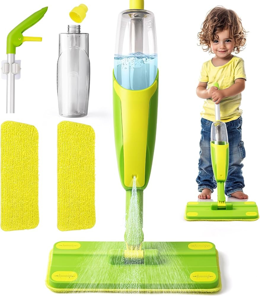 Toddler Spray Mop-Montessori Toys Mini Size Cleaning Mini Mop That Really Spray -Kid Pretend Play... | Amazon (US)