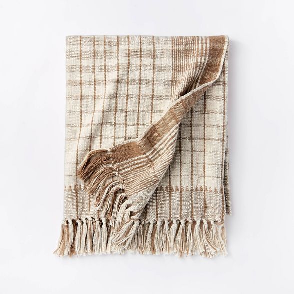Woven Cotton Textured Loop Throw Blanket Neutral/Cream - Threshold™ designed with Studio McGee | Target