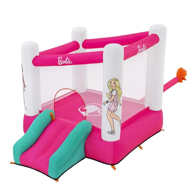 Barbie Bounce House with Extra-Wide Slide, Mesh Walls and Blower, Indoor/Outdoor, Ages 3+ | Walmart (US)