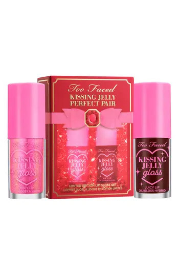 Too Faced Kissing Jelly Favorites Lip Oil Gloss Set $44 Value in Bubblegum Black Cherry at Nordstrom Rack | Nordstrom Rack
